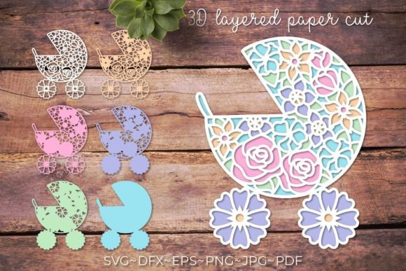3D Baby Shower SVG New Baby Card: A Versatile Digital Design for Modern Creators