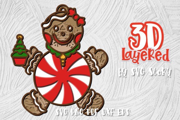 3D Christmas Candy Peppermint Candy 02: A Versatile Design for Creative Projects