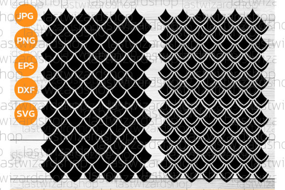 3D Mermaid or Dragon Scale Svg, Seamless and 3D Mermaid or Dragon Scale Svg, Seamless Dragon Scales Cut File, 2 Bundle