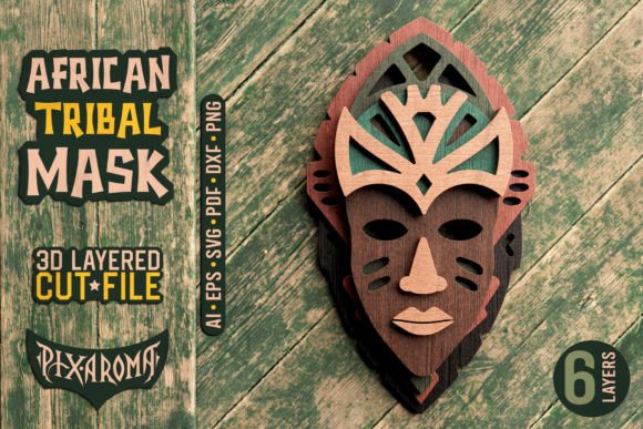 African Tribal Mask 3D Layered Cut File: A Creative and Cultural Journey