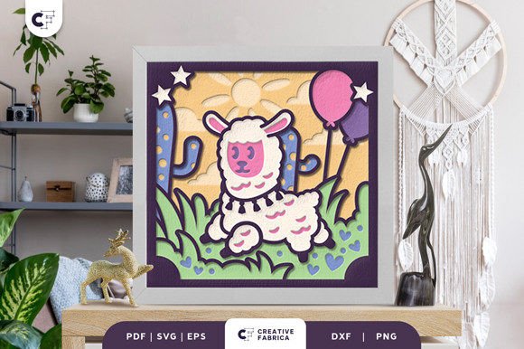 Alpaca 3D Shadow Box Paper Cut SVG: A Creative Solution for Craft Enthusiasts