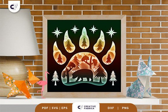 Bear Paw 3D Shadow Box Paper Cut: A Creative Craft for Modern Makers