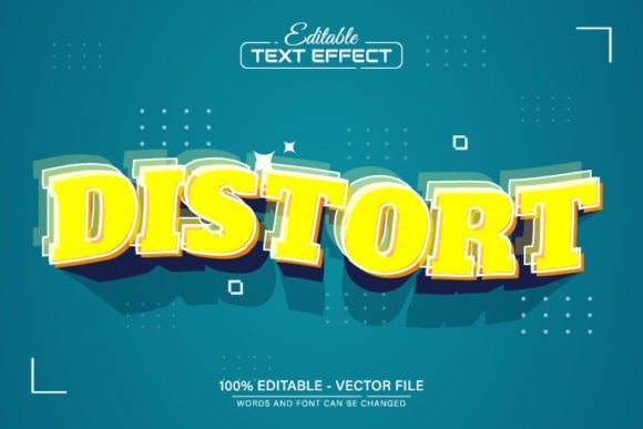 Exploring the Distort Modern Yellow 3D Text Effect