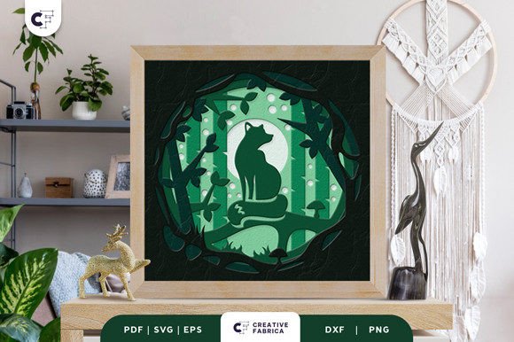 Fox in the Forest 3D Shadow Box Papercut: A Unique Crafting Experience