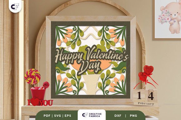 Happy Valentine’s Day Wreath 3D Papercut: A Creative Way to Celebrate Love