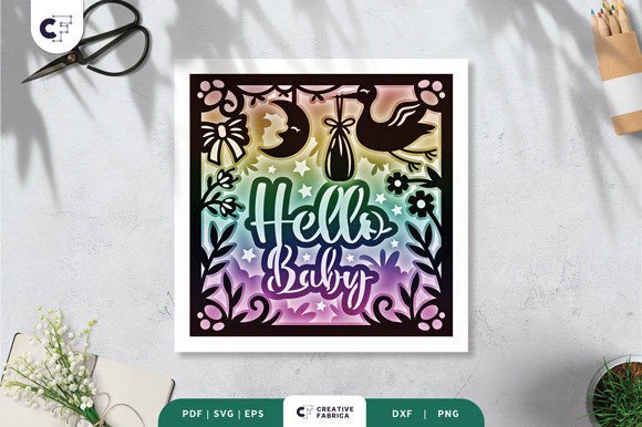 Hello Baby 3D Shadow Box Paper Cut SVG: A Creative and Practical Craft Resource