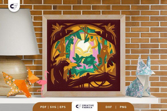 Jungle Animal 3D Shadow Box Papercut: A Creative Craft for All
