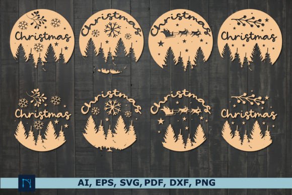 Laser Paper Cut 3D Christmas SVG Bundle