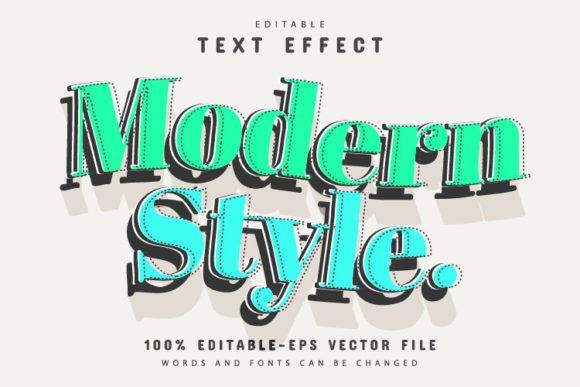 Modern Style 3D Text Effect Editable