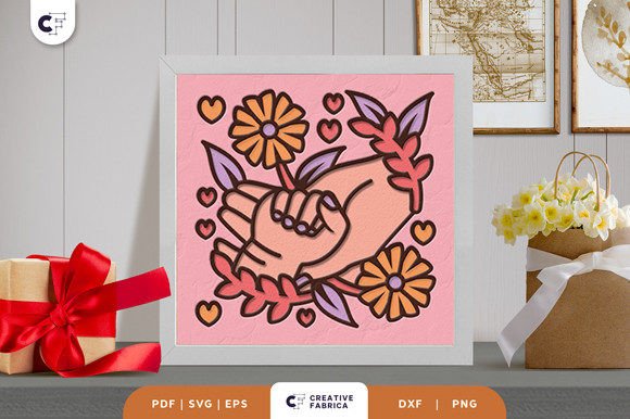 Mother’s and Baby Hand 3D Shadow Box