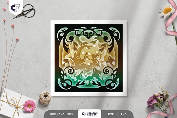 Spring Garden with Fairy 3D Shadow Box: A Creative and Beautiful Craft Project