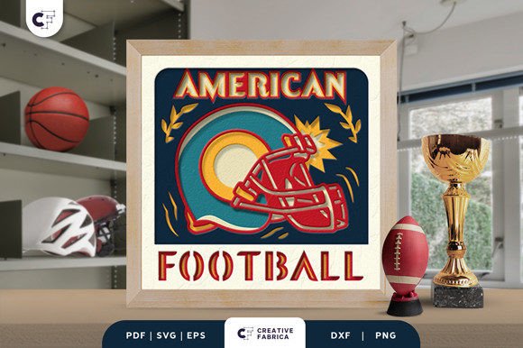 Vintage American Football 3D Shadow Box: A Creative Way to Celebrate the Game